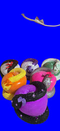 LARGE CANDLE WITH SNAKE & APPLE